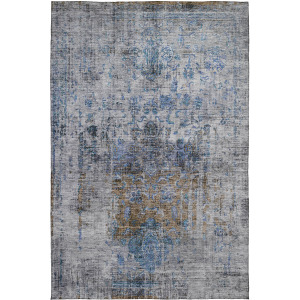 Indoor/Outdoor Karaj Blue Rug