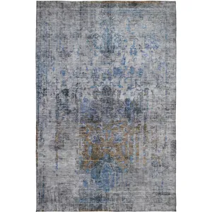 Indoor/Outdoor Karaj Blue 8\' x 10\' Rug