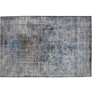 Indoor/Outdoor Karaj Blue 1\'8\" x 2\'6\" Rug