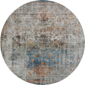 Indoor/Outdoor Karaj Copper 8' x 8' Round Rug