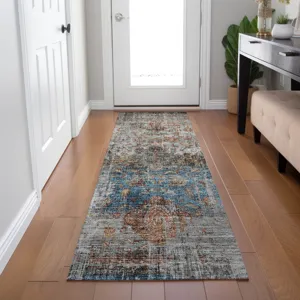 Indoor/Outdoor Karaj Copper 2\'3\" x 7\'6\" Runner Rug