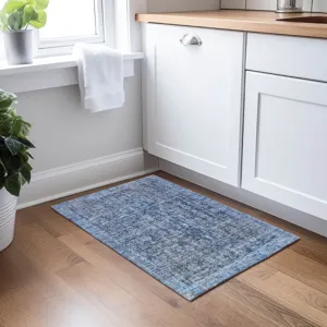 Indoor/Outdoor Karaj Blue 1\'8\" x 2\'6\" Rug