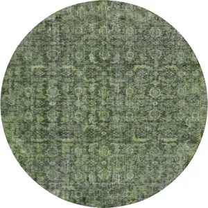 Indoor/Outdoor Karaj Cactus 8\' x 8\' Round Rug