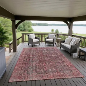 Indoor/Outdoor Karaj Pink 3\' x 5\' Rug