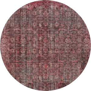 Indoor/Outdoor Karaj Pink 8' x 8' Round Rug