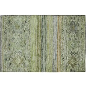 Indoor/Outdoor Karaj Aloe 1\'8\" x 2\'6\" Rug