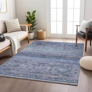 Indoor/Outdoor Karaj Blue 2\'6\" x 3\'10\" Rug