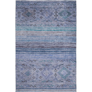 Indoor/Outdoor Karaj Blue Rug