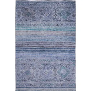 Indoor/Outdoor Karaj Blue 2\'6\" x 3\'10\" Rug