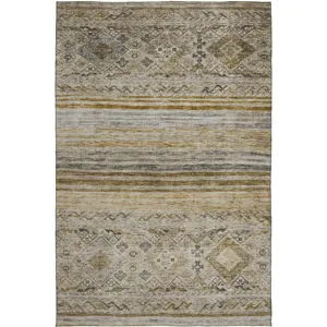 Indoor/Outdoor Karaj Brown 8\' x 10\' Rug