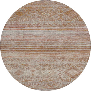 Indoor/Outdoor Karaj Copper 8' x 8' Round Rug
