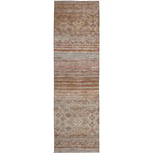 Indoor/Outdoor Karaj Copper 2\'3\" x 7\'6\" Runner Rug