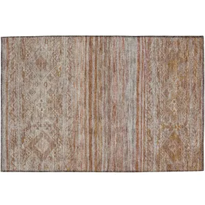 Indoor/Outdoor Karaj Copper 1\'8\" x 2\'6\" Rug