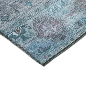 Indoor/Outdoor Karaj Blue 10\' x 14\' Rug