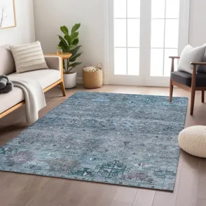 Indoor/Outdoor Karaj Blue 10\' x 14\' Rug