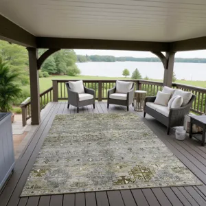 Indoor/Outdoor Karaj Pewter 2\'6\" x 3\'10\" Rug