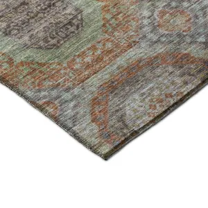 Indoor/Outdoor Karaj Paprika 5\' x 7\'6\" Rug