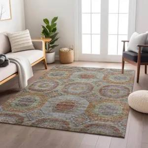 Indoor/Outdoor Karaj Paprika 5\' x 7\'6\" Rug