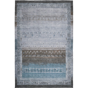 Indoor/Outdoor Karaj Blue Rug