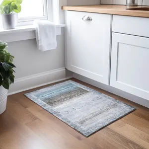 Indoor/Outdoor Karaj Blue 1\'8\" x 2\'6\" Rug