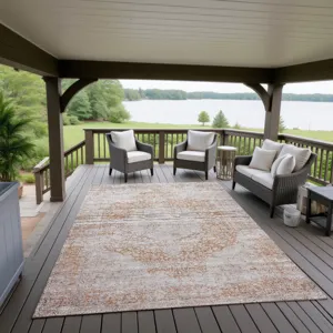 Indoor/Outdoor Karaj Copper 5\' x 7\'6\" Rug