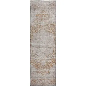 Indoor/Outdoor Karaj Copper 2\'3\" x 7\'6\" Runner Rug