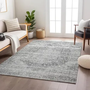 Indoor/Outdoor Karaj Gray 2\'6\" x 3\'10\" Rug
