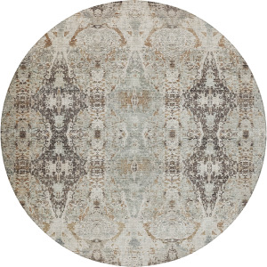Indoor/Outdoor Karaj Linen 8' x 8' Round Rug