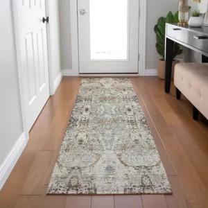Indoor/Outdoor Karaj Linen 2\'3\" x 7\'6\" Runner Rug