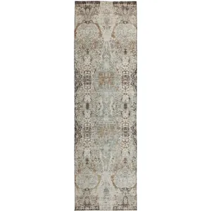 Indoor/Outdoor Karaj Linen 2\'3\" x 7\'6\" Runner Rug