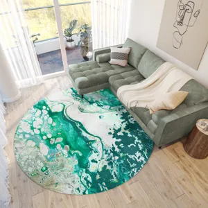 Kikiamo Emerald City 8\' x 8\' Round Rug