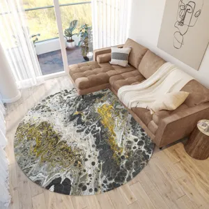 Kikiamo Graphite 8\' x 8\' Round Rug
