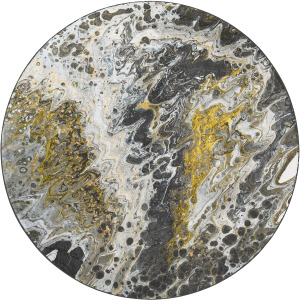 Kikiamo Graphite 8' x 8' Round Rug