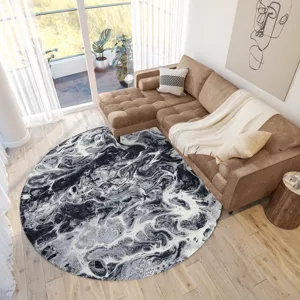Kikiamo Marble 8\' x 8\' Round Rug