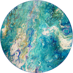 Kikiamo Lagoon 8' x 8' Round Rug