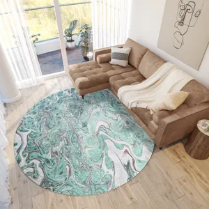 Kikiamo Seaside 8\' x 8\' Round Rug