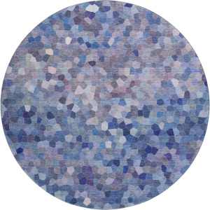 Luxury Washable Indoor/Outdoor Kaleidoscope Baltic 8' x 8' Round Rug