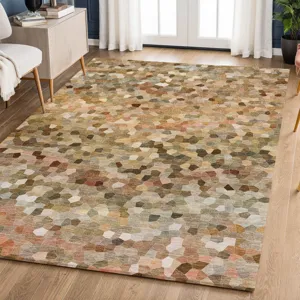 Luxury Washable Indoor/Outdoor Kaleidoscope Canyon 9\' x 12\' Rug