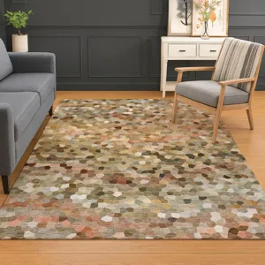 Luxury Washable Indoor/Outdoor Kaleidoscope Canyon 9\' x 12\' Rug