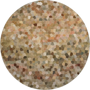 Luxury Washable Indoor/Outdoor Kaleidoscope Canyon 8' x 8' Round Rug