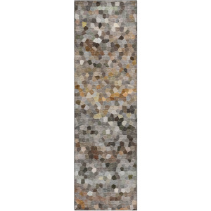 Luxury Washable Indoor/Outdoor Kaleidoscope Pewter 2'3