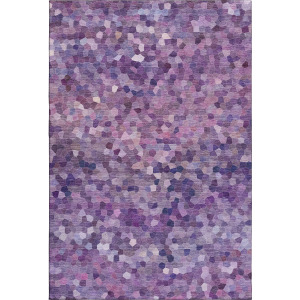Luxury Washable Indoor/Outdoor Kaleidoscope Plum Rug