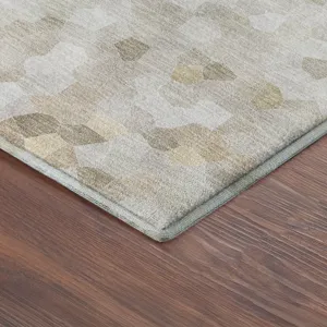 Luxury Washable Indoor/Outdoor Kaleidoscope Putty 5\' x 7\'6\" Rug