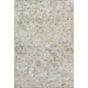 Luxury Washable Indoor/Outdoor Kaleidoscope Putty 5\' x 7\'6\" Rug