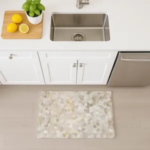 Luxury Washable Indoor/Outdoor Kaleidoscope Putty 1\'8\" x 2\'6\" Rug