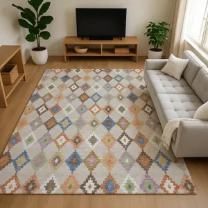Luxury Washable Kenner Beige 8\' x 10\' Rug