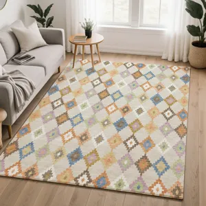 Luxury Washable Kenner Beige 8\' x 10\' Rug