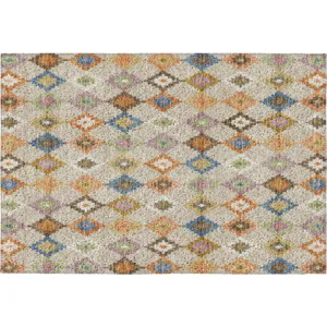 Luxury Washable Kenner Beige 1\'8\" x 2\'6\" Rug