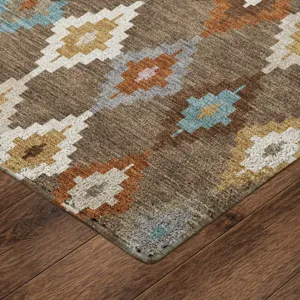 Luxury Washable Kenner Chocolate 1\'8\" x 2\'6\" Rug