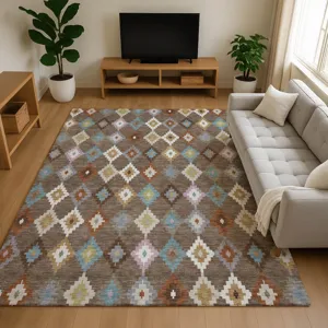 Luxury Washable Kenner Chocolate 2\'6\" x 3\'10\" Rug